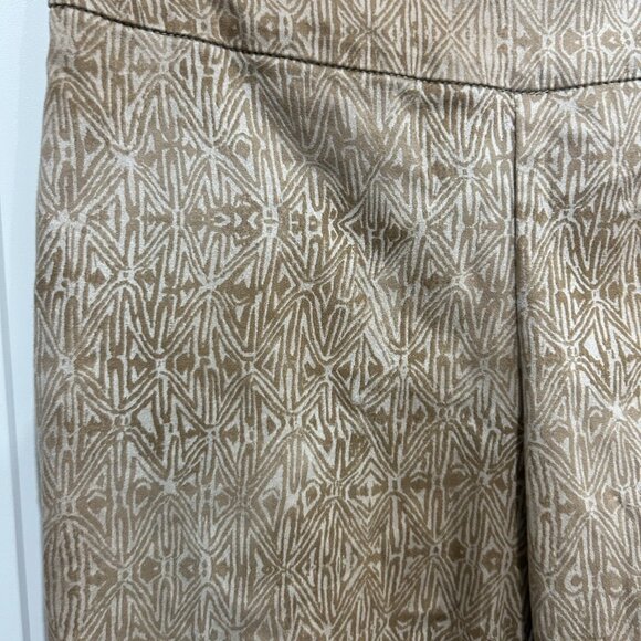 Miraclebody Womens Beige Printed Mid Rise Stretch Waist Pull-On Pants Size 8 - Picture 4 of 9